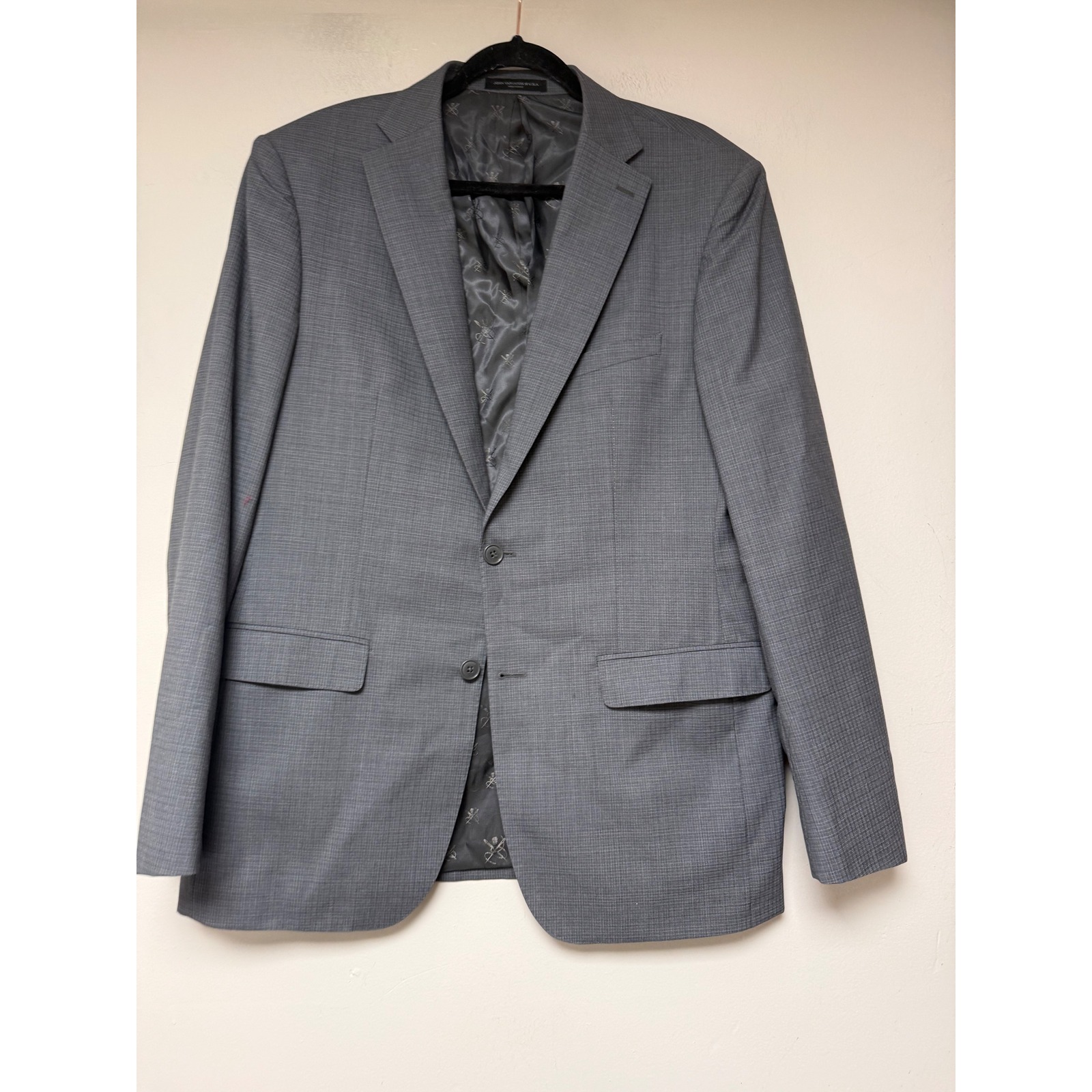 John Varvatos Usa Signature Tailored Men's Grey Wool Blend Suit Blazer 42l